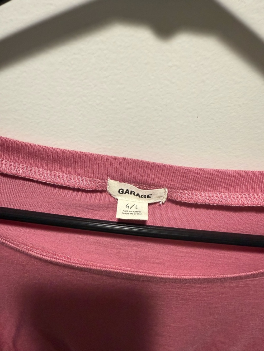 Garage Rose Pink Shirred-Waist Crop Tee - Picture 2 of 2